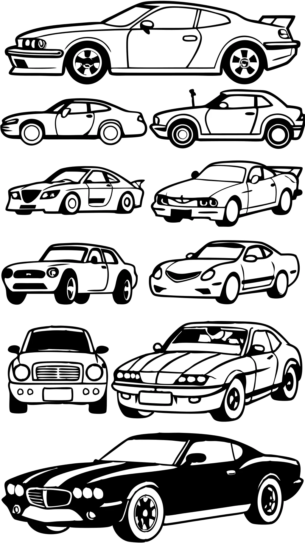 free color pages cars